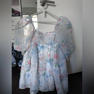 Floral Selkie Mini Dress